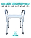 Banco Para Baño Con Brazos Desmontables - Confort- Seguridad