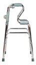 Andadera Doble Apoyo De Aluminio Plegable Ajustable Andador