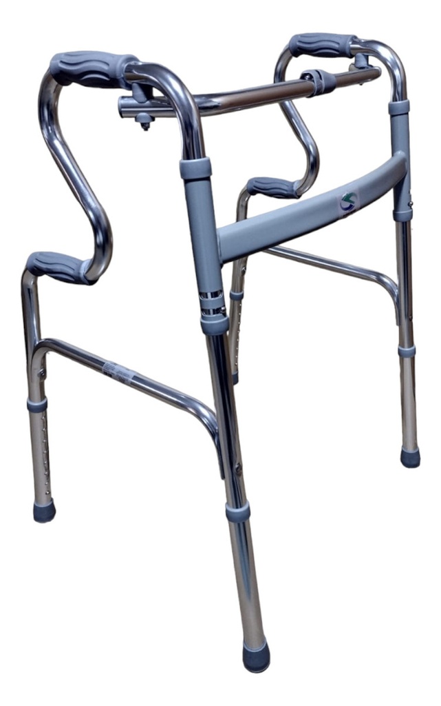 Andadera Doble Apoyo De Aluminio Plegable Ajustable Andador