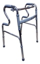 Andadera Doble Apoyo De Aluminio Plegable Ajustable Andador