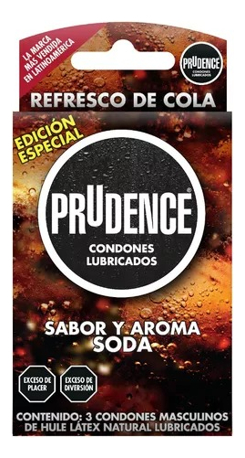 3 Condones Prudence Con Sabor Y Aroma Refresco De Cola