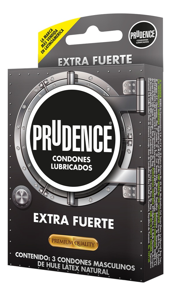 Condones De Látex Prudence Extra Fuerte 3 Condones Premium