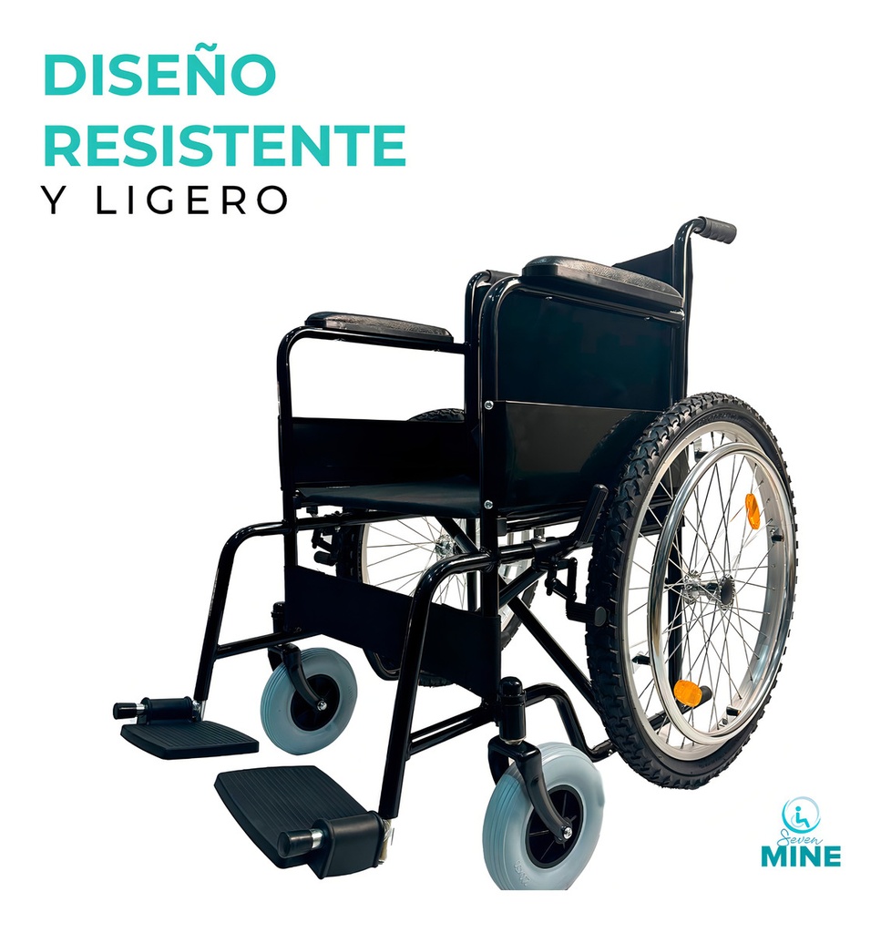 Silla De Ruedas Todo Terreno, Llantas Traseras 24 | Sc390 Color Negro