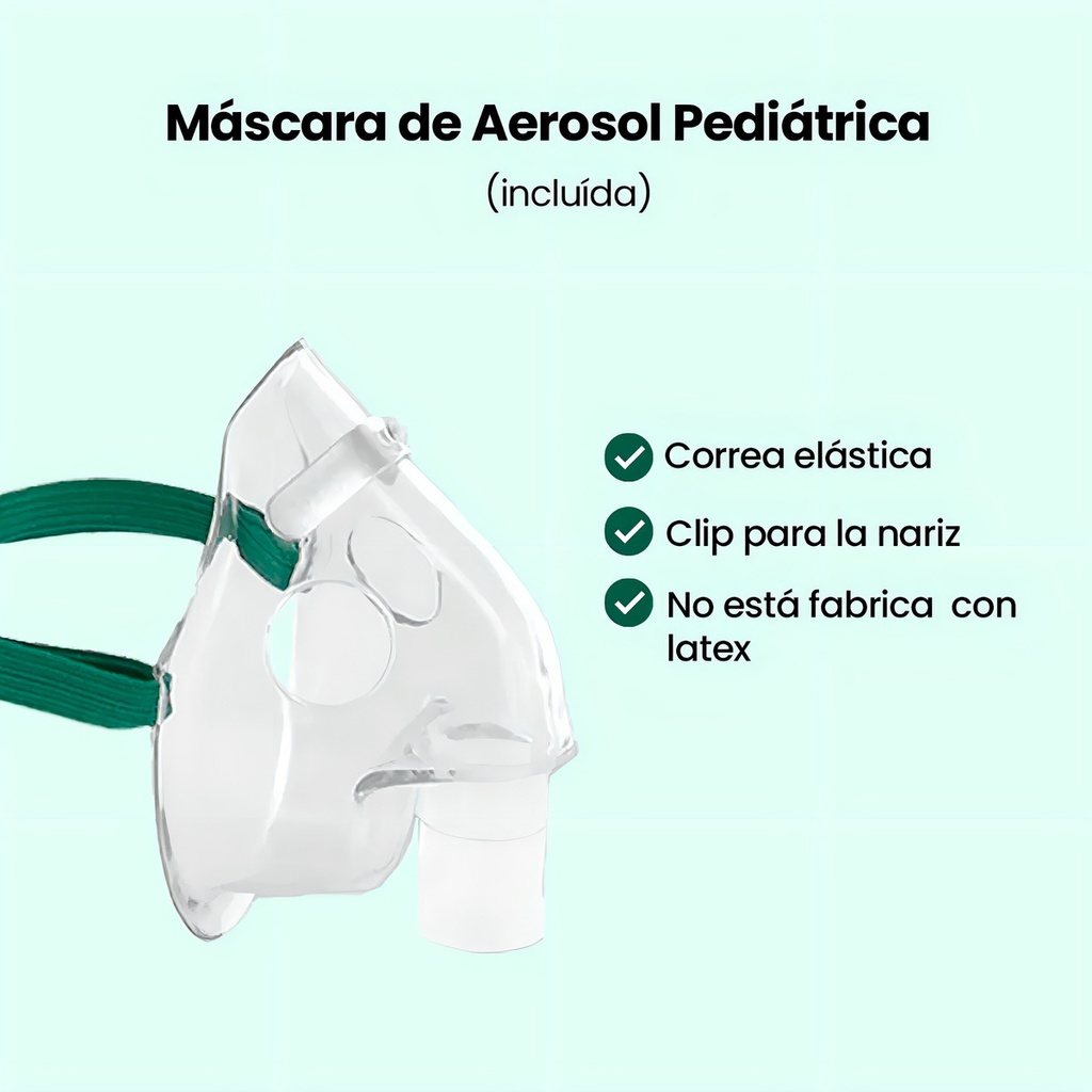 Nebulizador Compresor Pediatrico/infantil Con Mascarilla Color Cafe