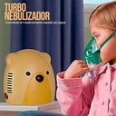Nebulizador Compresor Pediatrico/infantil Con Mascarilla Color Cafe
