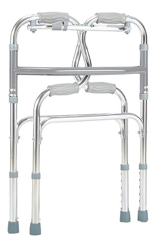 Andadera Doble Apoyo De Aluminio Plegable Ajustable Andador