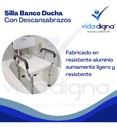 Banco Ducha Con Respaldo Y Brazos Desarmables - Silla