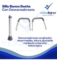Banco Ducha Con Respaldo Y Brazos Desarmables - Silla