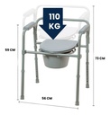 Silla Comodo 3 En 1 Wc Silla Ducha Aumento Baño Adultos Mayores Medicalstore Confrtable Plegable