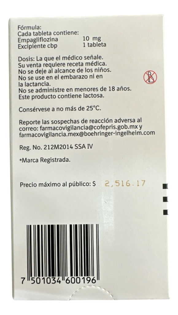 Jardianz 10 Mg Caja 30 Tabletas