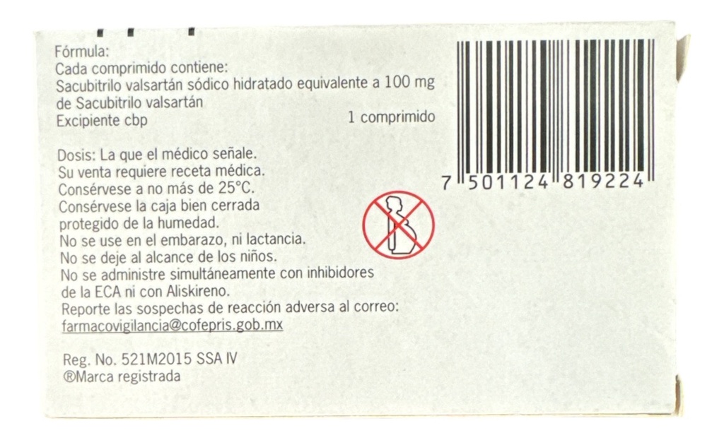 Entresto 100 Mg 60 Comprimidos.