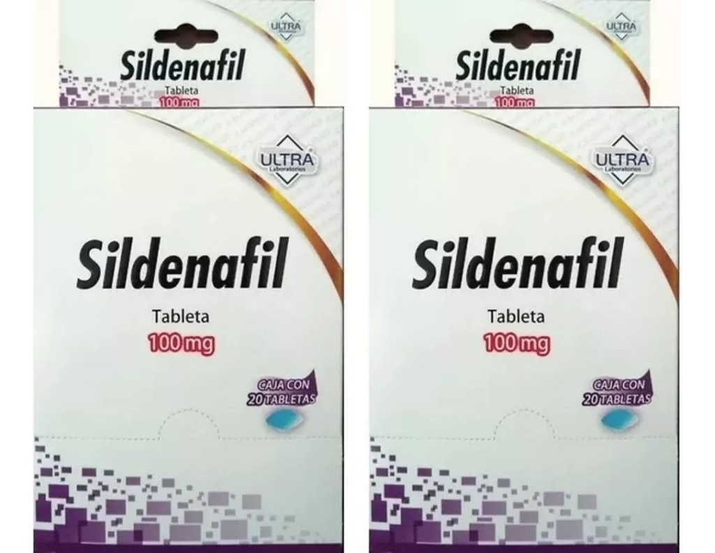 2 Cajas De Sildenafil 100 Mg Con 20 Tabletas Cada Caja