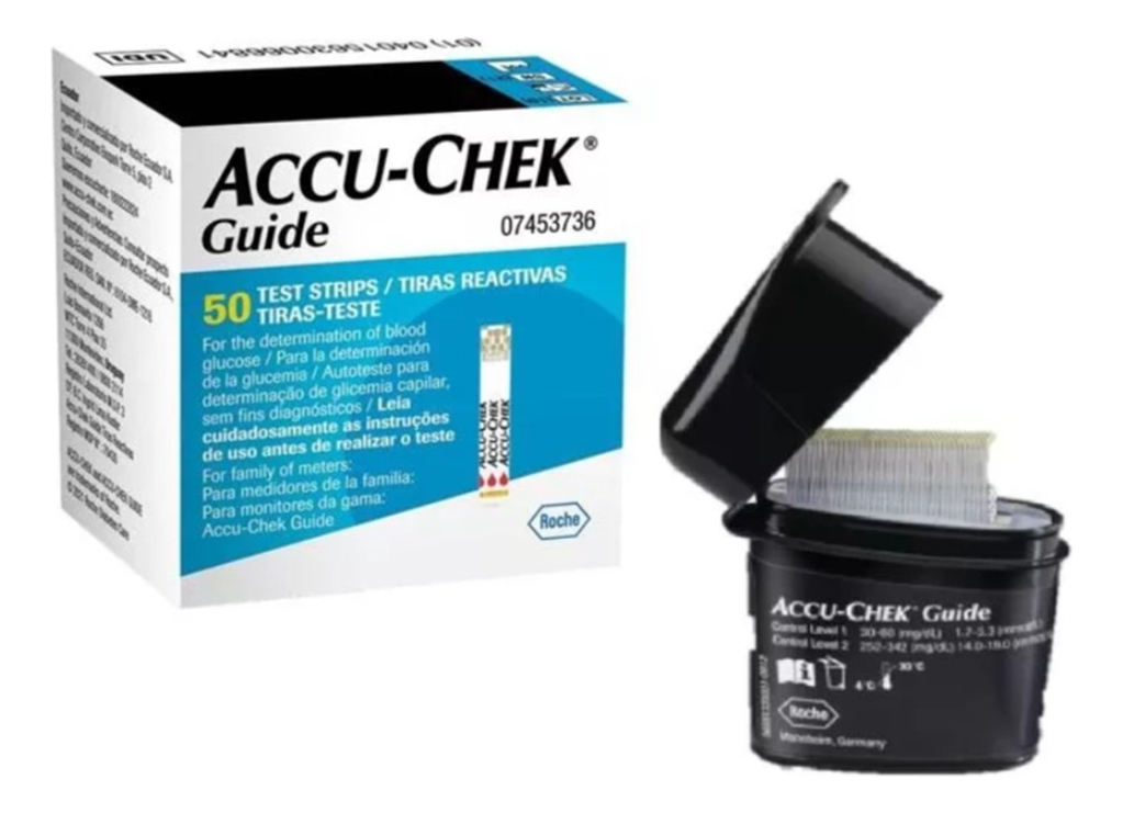 Tiras Reactivas X 50 Accuchek Roche Guide Color Negro