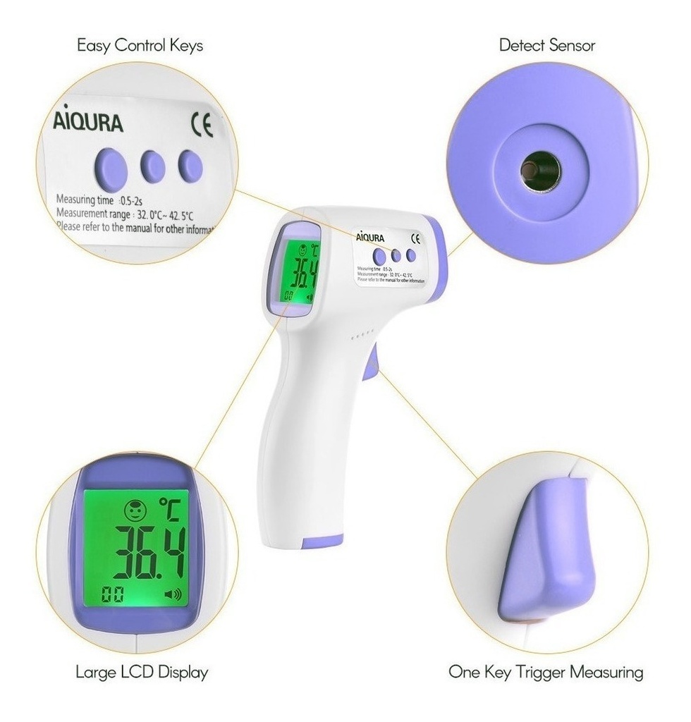 Termómetro Infrarrojo Digital Temperatura Medico Corporal