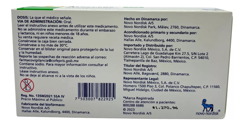 Rybelsus Tableta 3 Mg, 10 Tabletas