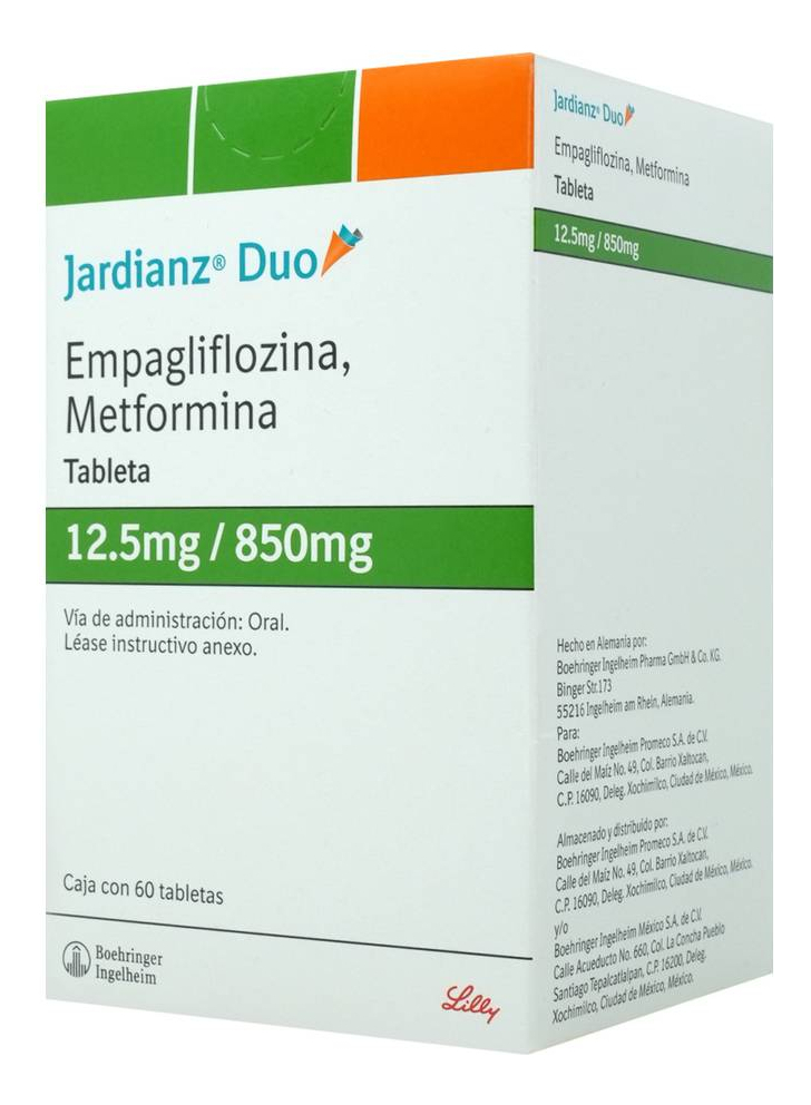 Jardianz Duo Tableta 12,5 Mg/850 Mg, 60 Tabletas