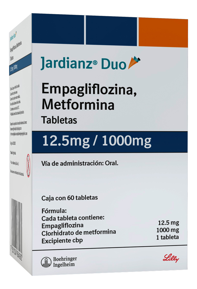 Jardianz Duo Tableta 12,5 Mg/1000 Mg, 60 Tabletas