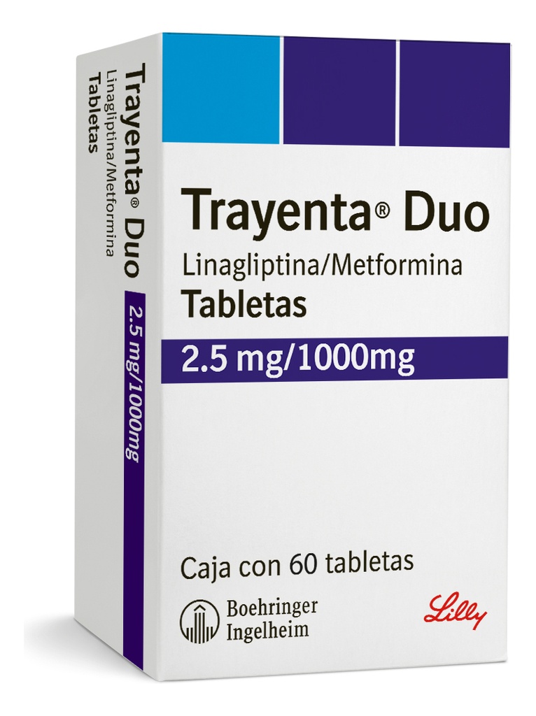 Trayenta Duo Tabletas 2,5 Mg/1000 Mg, 60 Tabletas