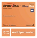 Aprovasc Tabletas 150 Mg/10 Mg, 28 Tabletas