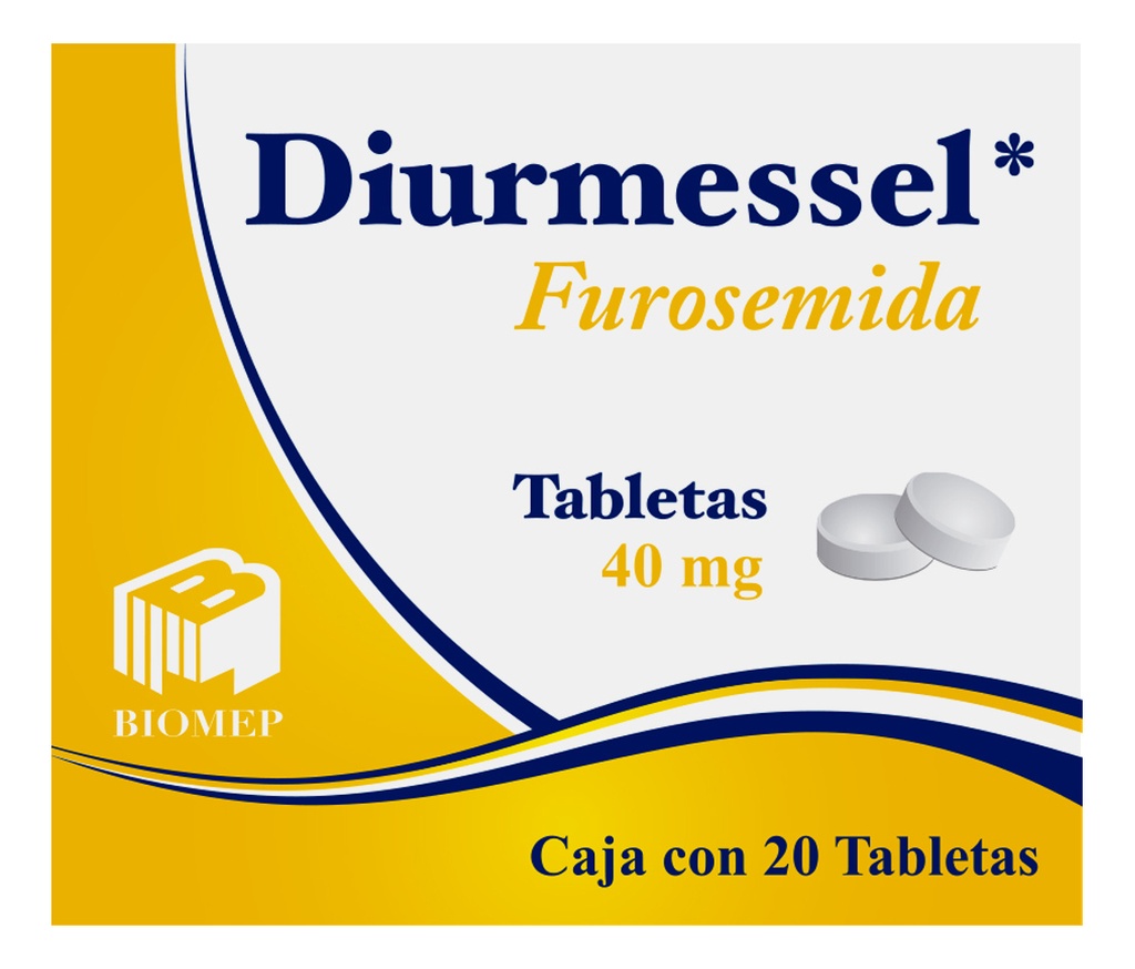 Diurmessel Tabletas 40 Mg, 20 Tabletas