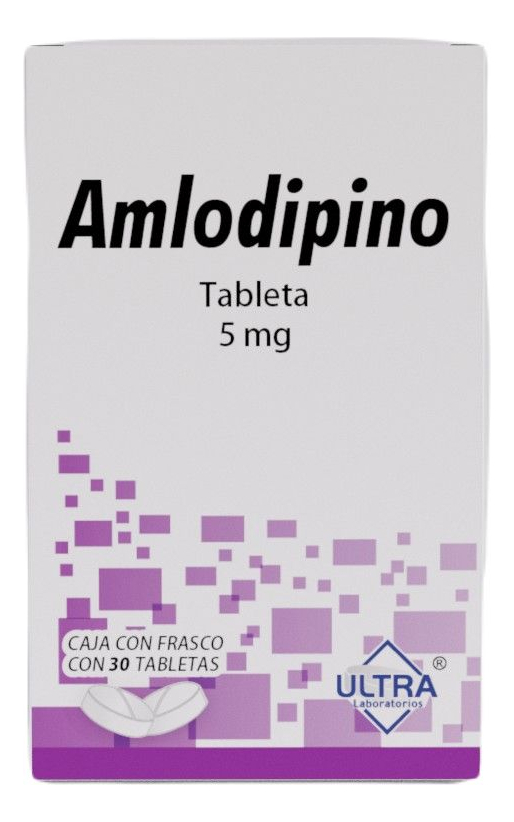 Amlodipino Tabletas 5 Mg, 30 Tabletas
