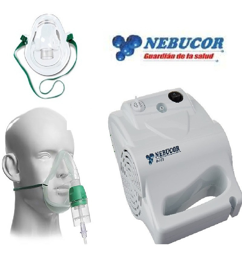 Nebulizador Nebucor P-103 Compresor Blanco Silencioso