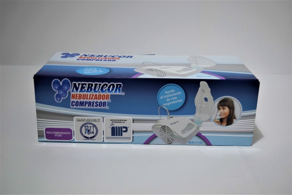 Nebulizador Nebucor P-103 Compresor Blanco Silencioso