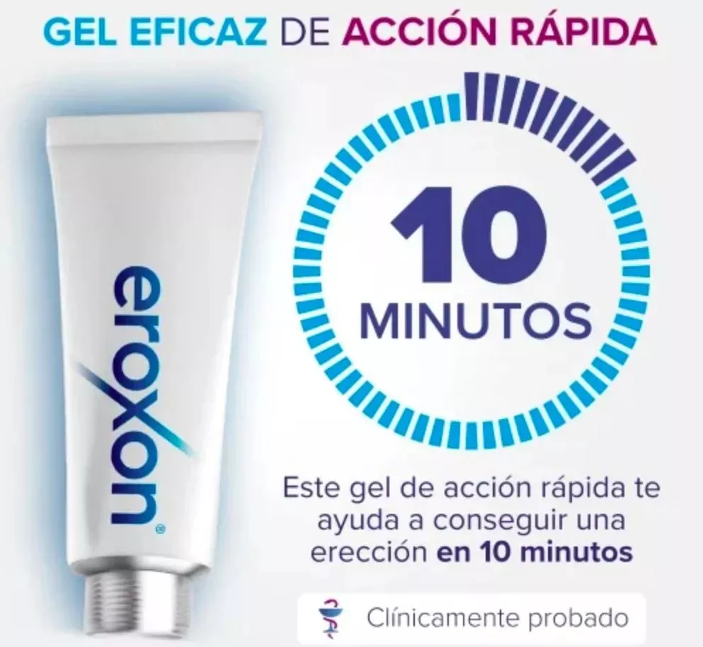 Eroxon Gel C/4 Tubos Tratamiento Disfunción Eréctil