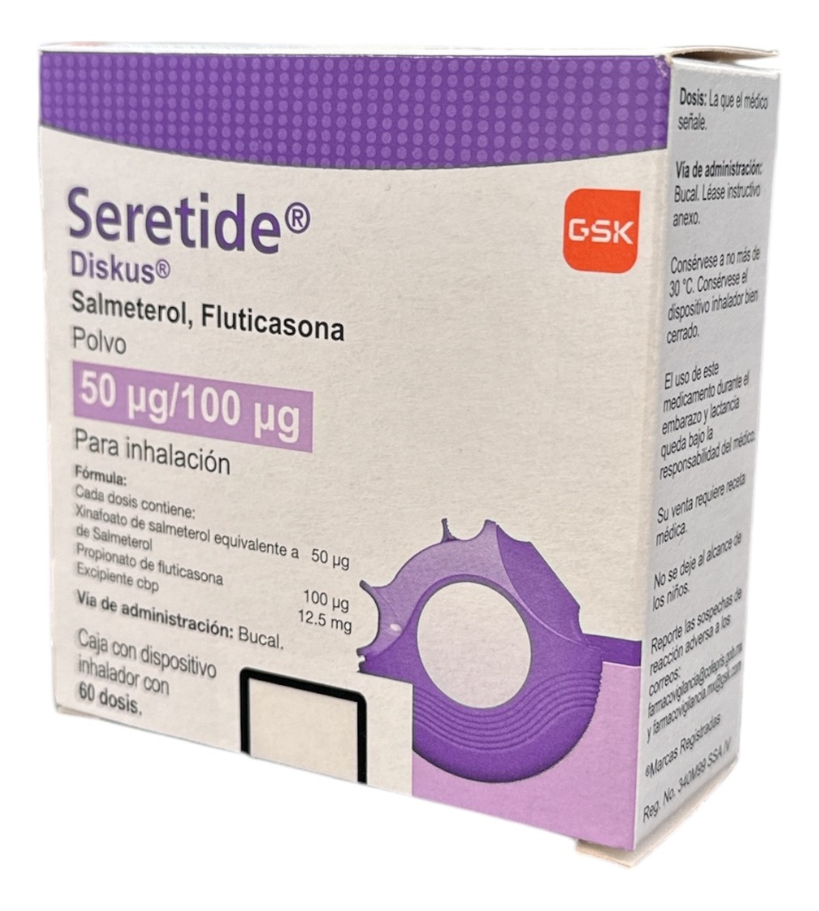Seretide 50mcg/100mcg 60 Dosis Con Dispositivo