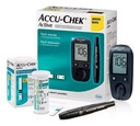 Accu Chek Glucómetro Active Con 10 Tiras Y 10 Lancetas Color Sin Color