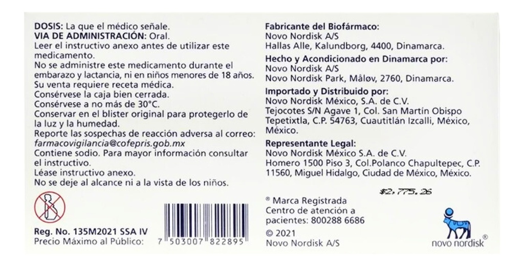 Rybelsus Tableta 3 Mg, 30 Tabletas