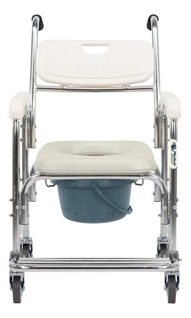 Silla Para Baño 3 En 1 Ducha Comodo Wc Ruedas Medical Ligera Descansapies
