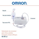 Omron Nebulizador De Compresor Caja Con Kit Color Blanco