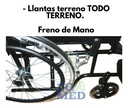 Silla De Ruedas Plegable Compacta Uso Rudo Sc 320 Color Negro