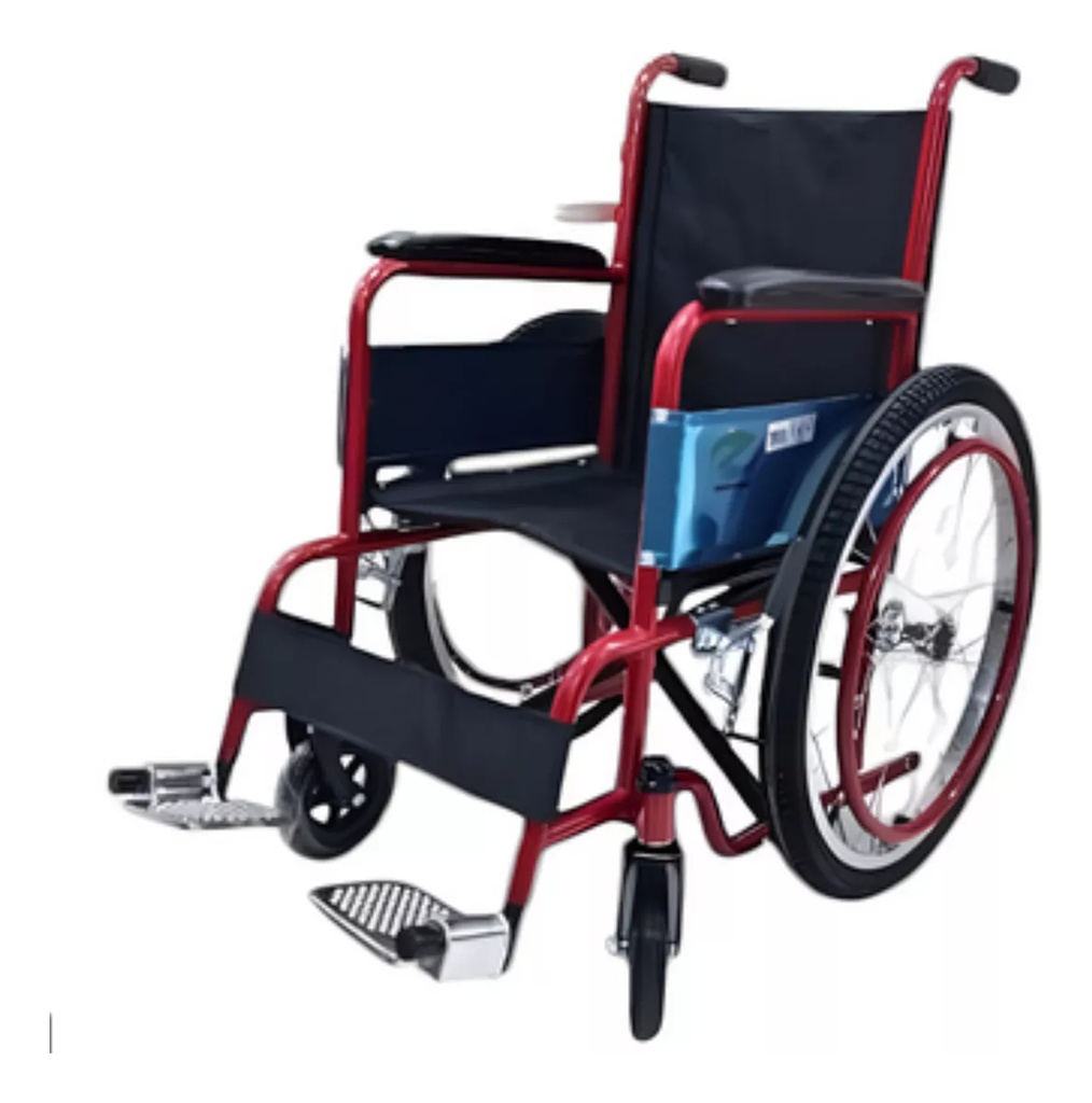 Silla De Ruedas Infantil Kids Todo Terreno Plegable Color Azul