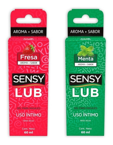 Lubricante Comestible Base Agua Sabor Menta Sensy 60ml