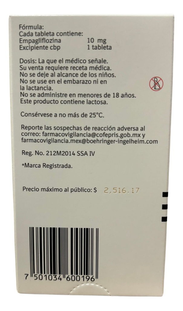 Jardianz Tabletas 10 Mg, 30 Tabletas