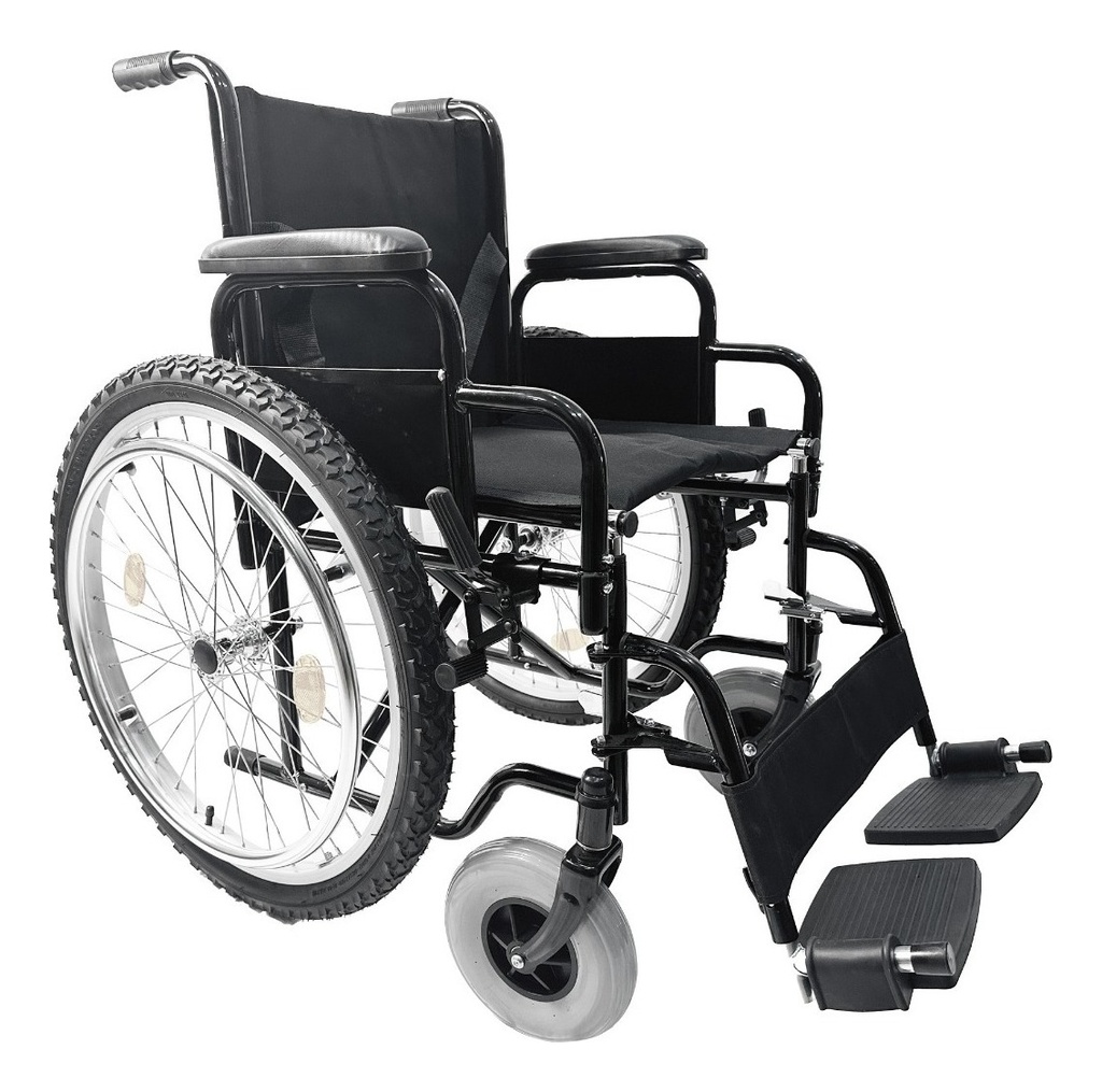 Silla De Ruedas Todo Terreno, Llantas Traseras 24 | Sc395 Color Negro