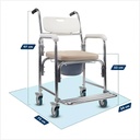 Silla Para Baño Discapacitados 3 En 1 Ducha Comodo Wc Ruedas Hilphy Medical Hil098-1