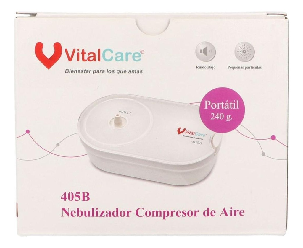 Nebulizador De Compresor Vitalcare 405b Blanco 127v