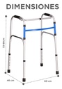 Andadera Ortopédica Tikun Sc-913lplegable Azul 4 Ruedas