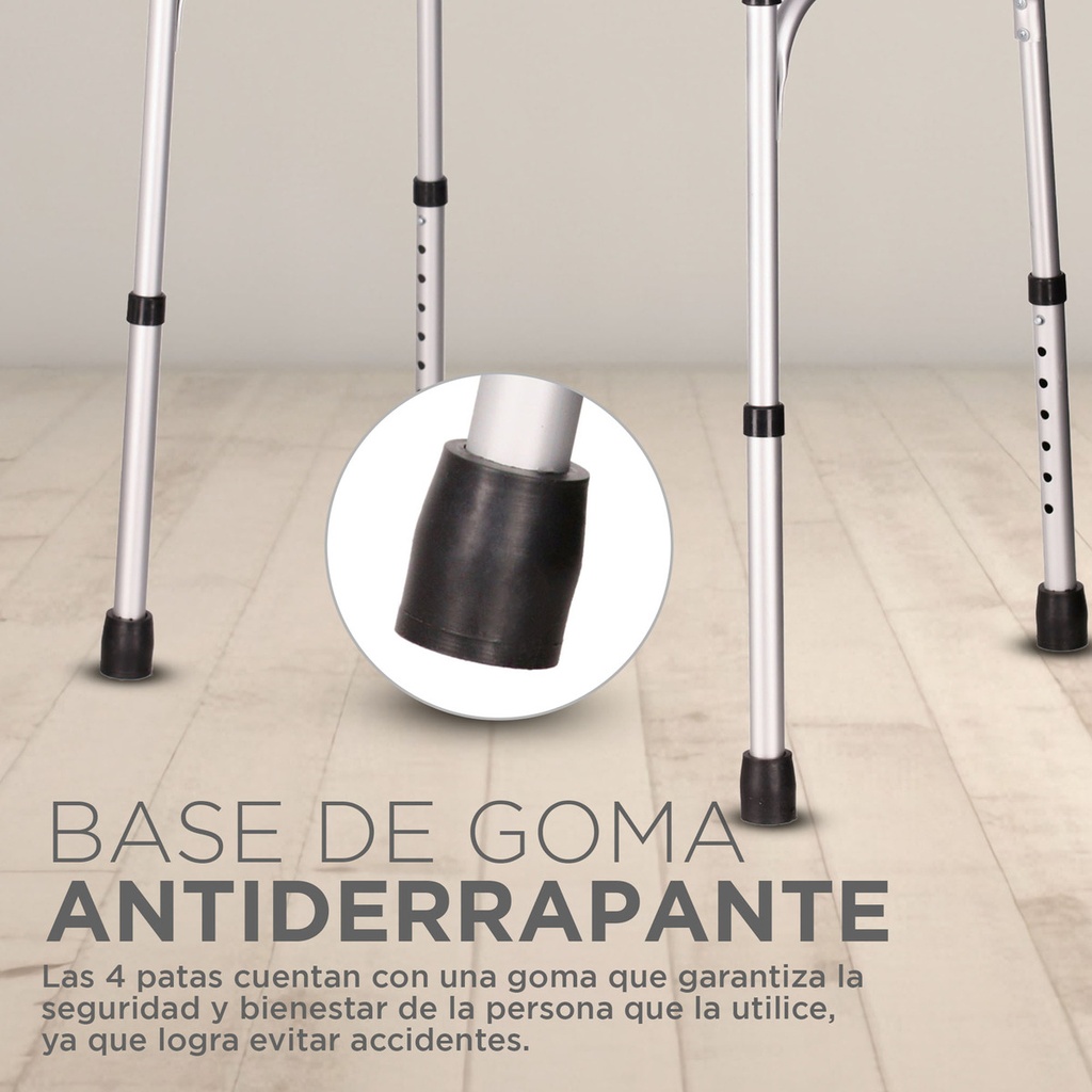 Andadera Ortopédica Tikun Sc-913lplegable Azul 4 Ruedas