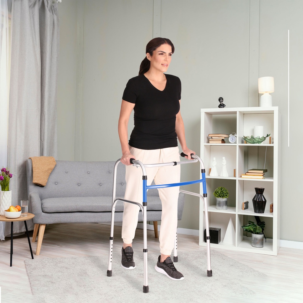 Andadera Ortopédica Tikun Sc-913lplegable Azul 4 Ruedas