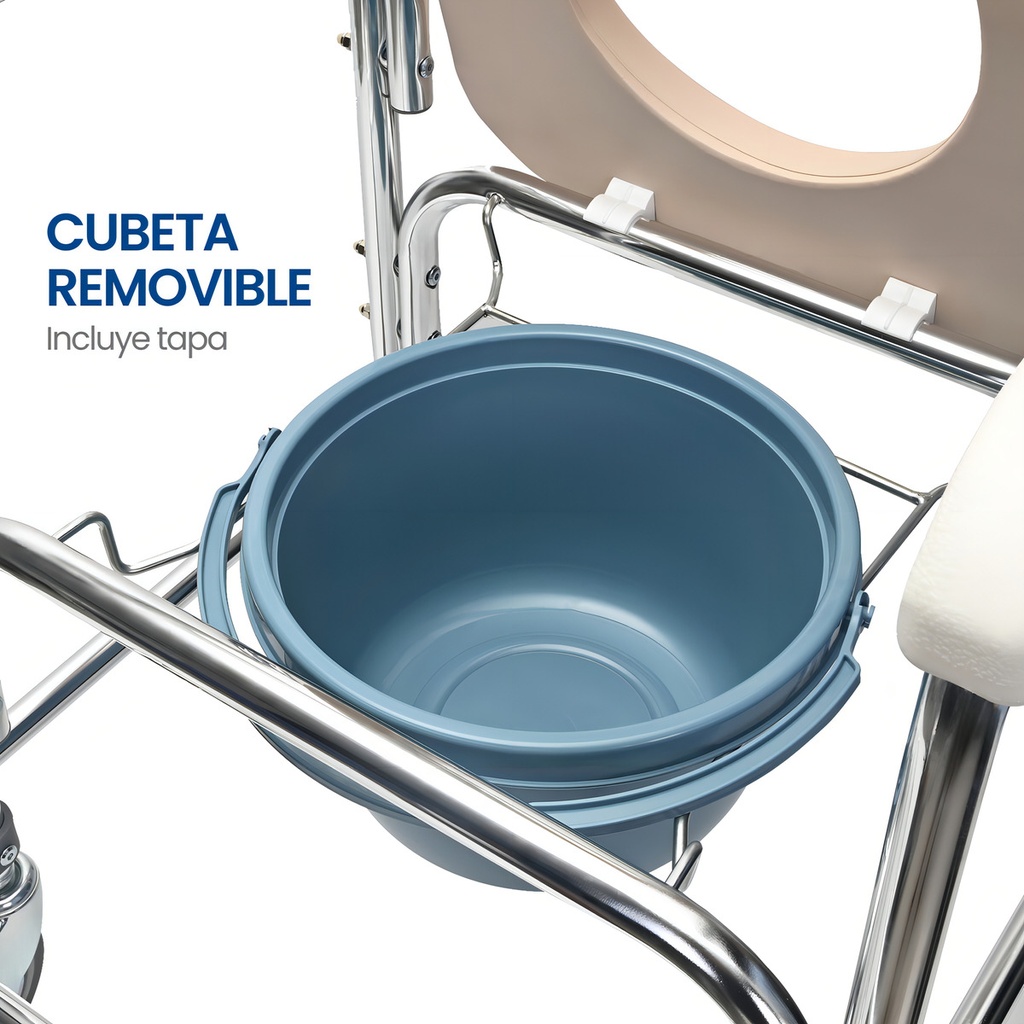 Silla Comodo 3 En 1 Ducha, Baño, Silla De Ruedas, Plegable
