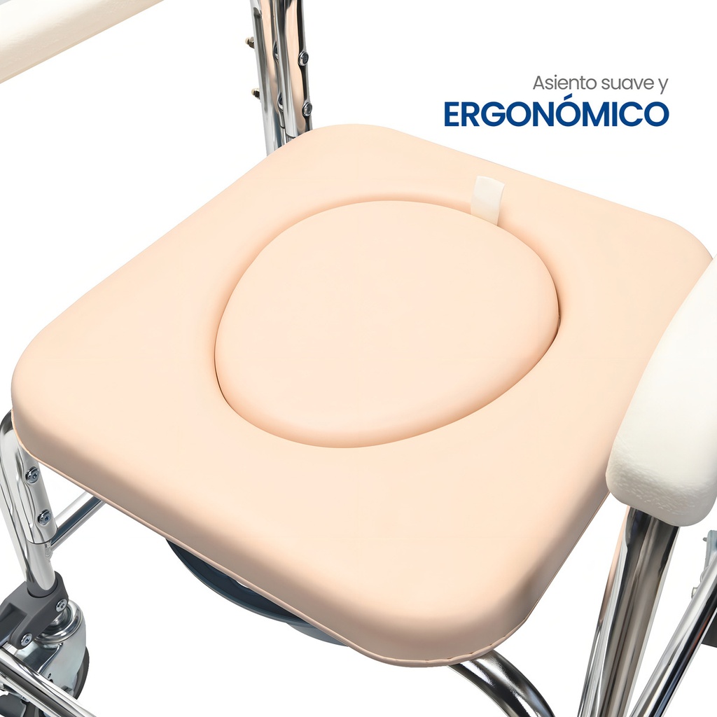Silla Comodo 3 En 1 Ducha, Baño, Silla De Ruedas, Plegable