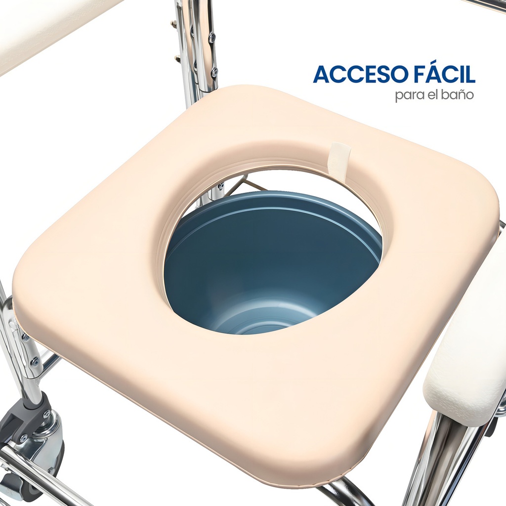 Silla Comodo 3 En 1 Ducha, Baño, Silla De Ruedas, Plegable