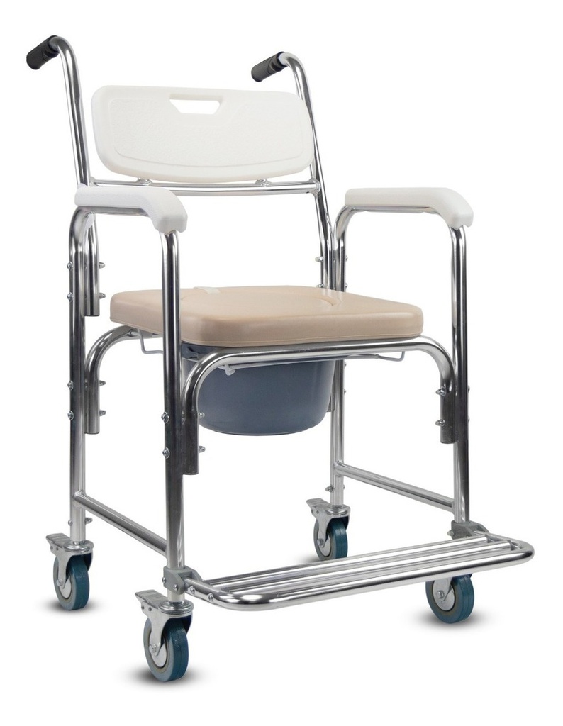 Silla Para Baño Discapacitados 3 En 1 Ducha Comodo Wc Ruedas Hilphy Medical Hil098-1