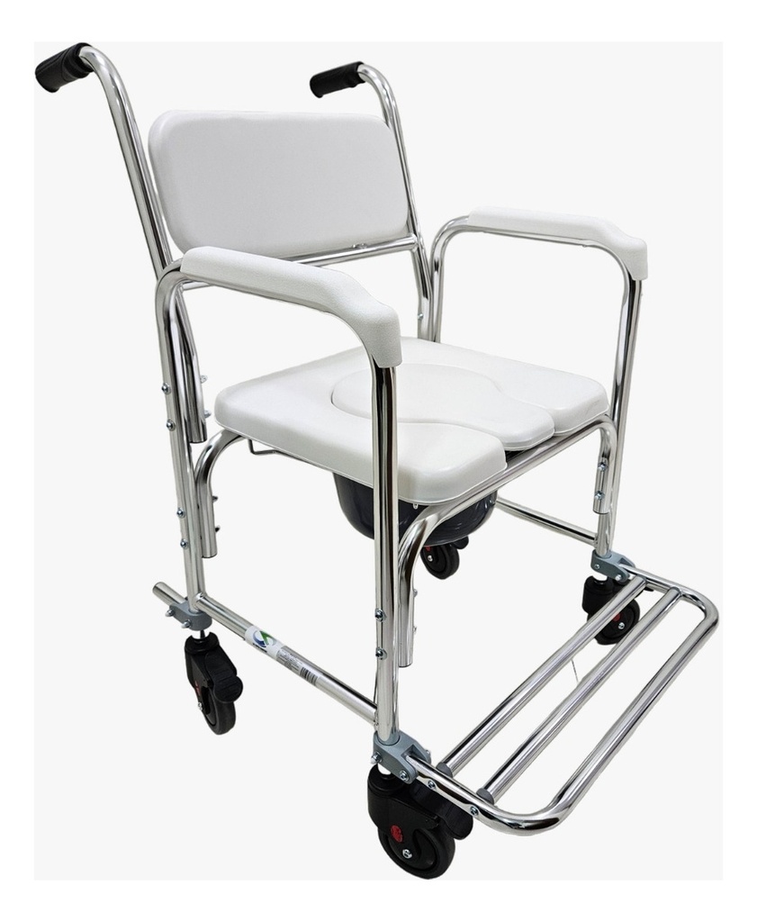 Silla De Baño Super Confort Sc-420 Con Ruedas Y Tapa 3 En 1