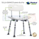 Silla Ducha Baño Antiderrapante Ajustable Adulto Respaldo Ortopédica Superconfort Sc512