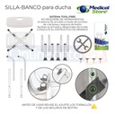 Silla Ducha Baño Antiderrapante Ajustable Adulto Respaldo Ortopédica Superconfort Sc512